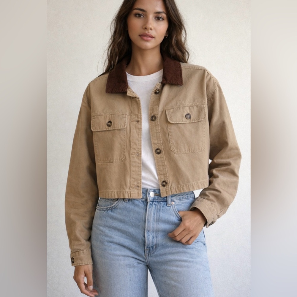 Barn Jacket Tan Cropped